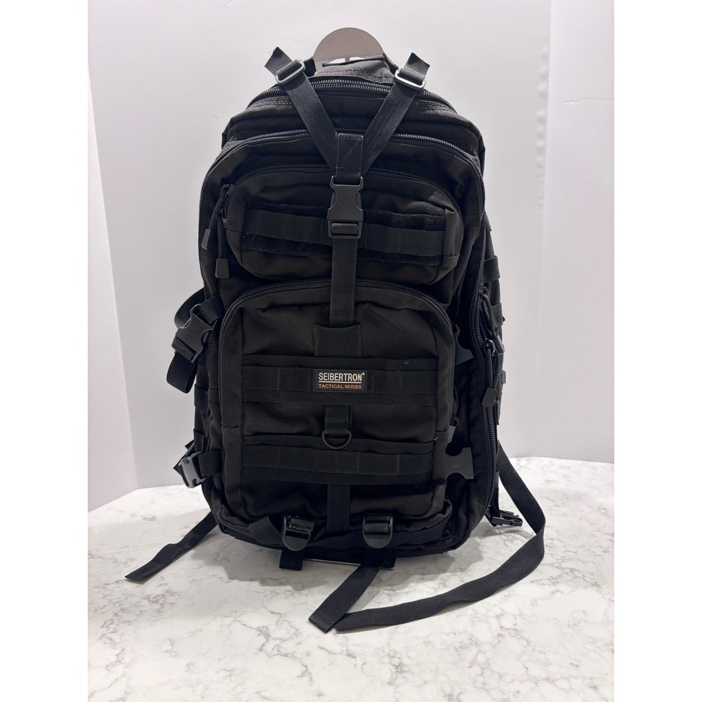 Seibertron Tactical Series Backpack Black MOLLE‎ Military Rucksack Mens Luggage